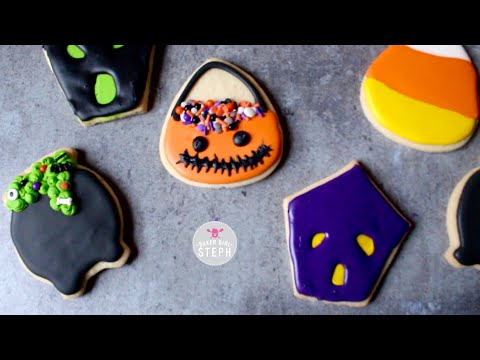 3 EASY DECORATED HALLOWEEN COOKIE IDEAS || Sugar Cookies