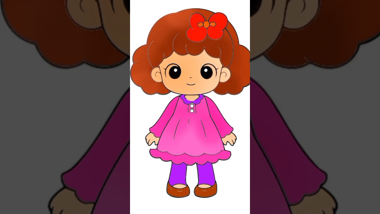 Coloring a Cute Doll Girl - The Most Satisfying Experience!