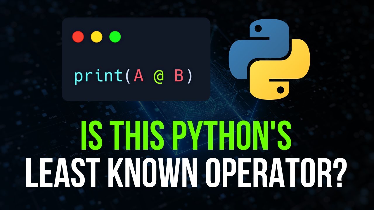 Python's @ Operator: The Key to Better Readability in Matrix Operations ...