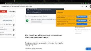 Troubleshoot common SQL errors with BigQuery | Qwiklabs