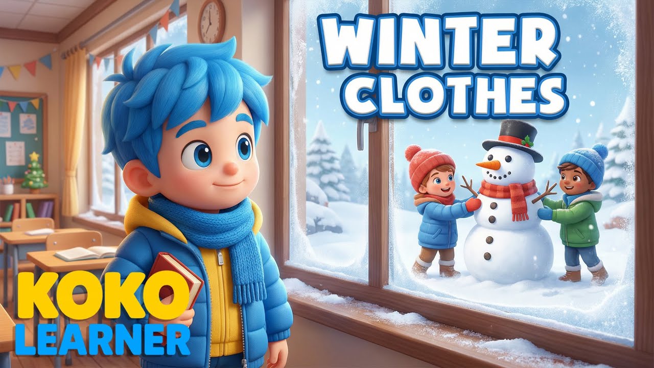 Winter Clothes for Kids ❄️ | Christmas Learning Video | Koko Learner