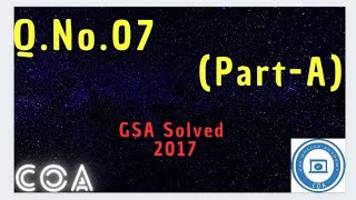 Q no.7 ( part  A)    CSS 2017 Solved General Ability