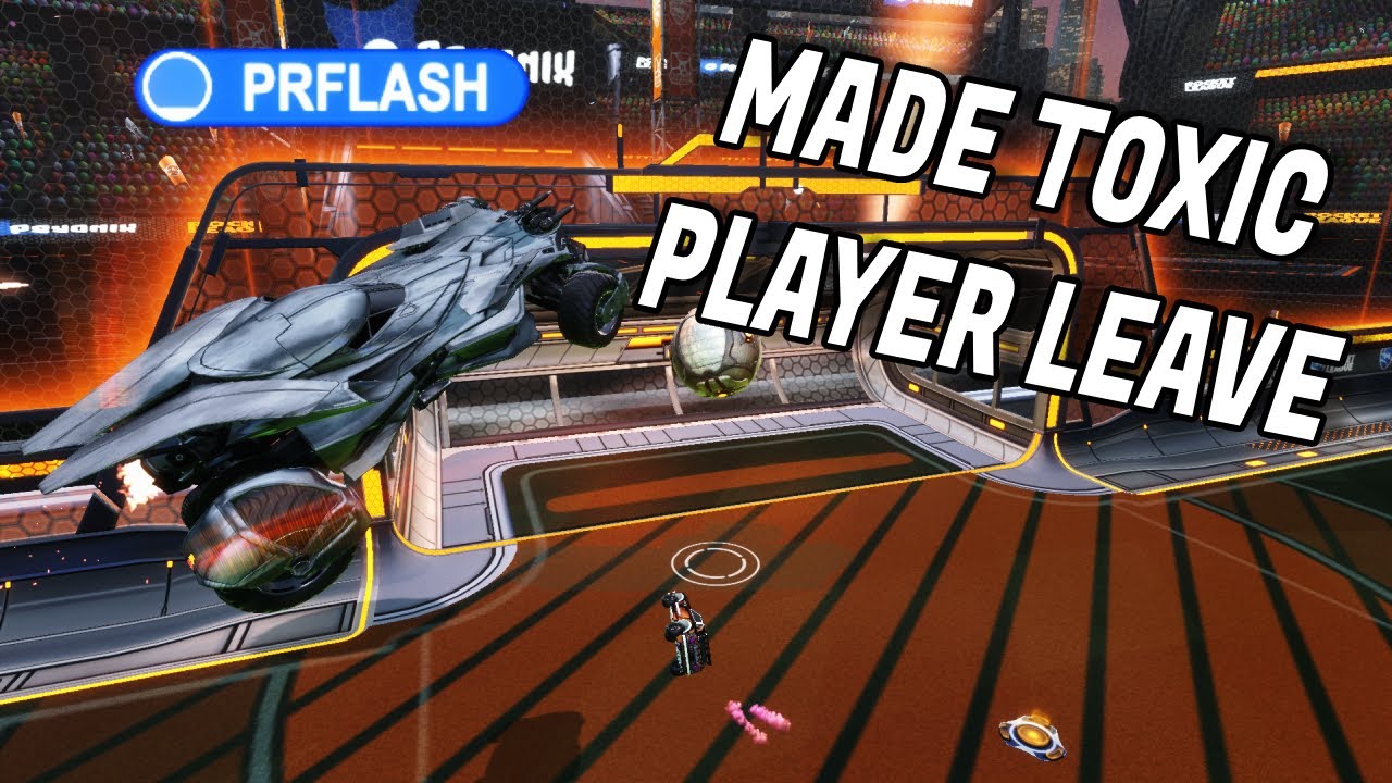 TOXIC PLAYER QUITS VS BATMOBILE | ROCKET LEAGUE