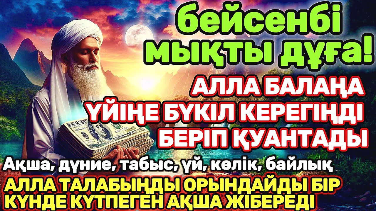 бейсенбі КҮНІ ЕҢ ҚҰДІРЕТТІ ДҰҒА! Алла бүкіл тілеуіңді және балаңа керектің бәрін беріп қояды