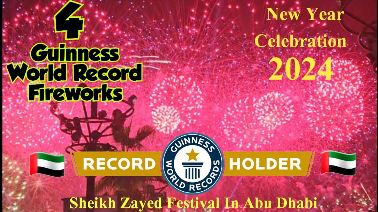 🔥Guinness World Record Fireworks 🔥At  Al wathbah, Sheikh Zayed Festival Fireworks January 2024🔥😍