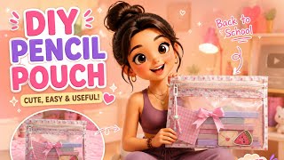 ✨ DIY Pencil Pouch from Clothes Cover | Best Waste to Useful Craft #youtube #youtubeindia 