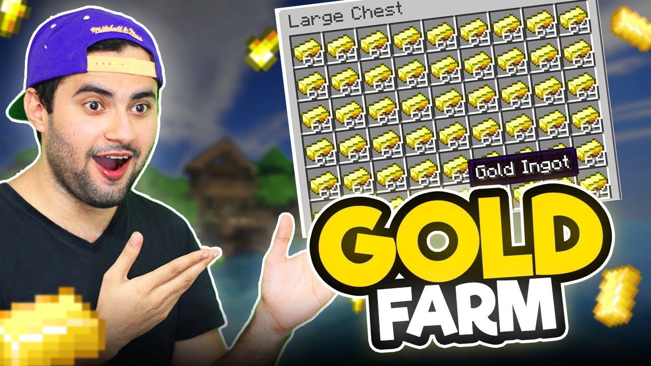 BEST AND EASY  1.17+  GOLD FARM in Minecraft Bedrock (MCPE/Xbox/PS4/Switch) 