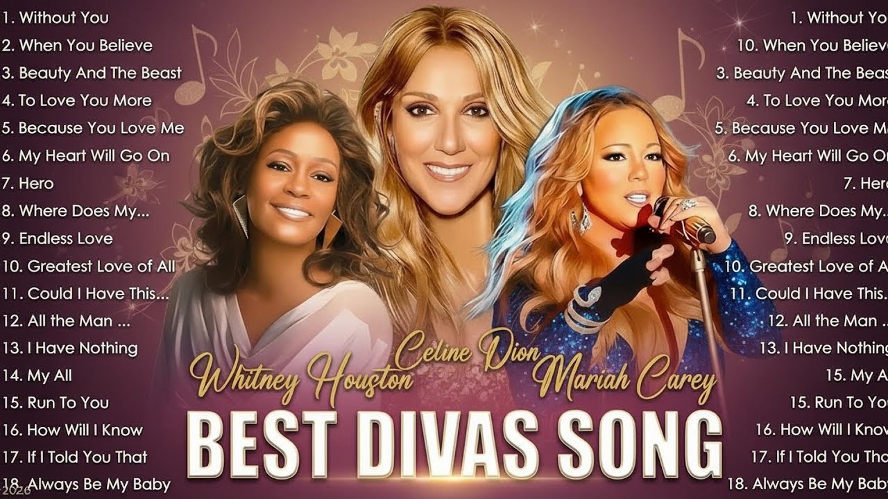 Greatest Hits 80s 90s 💕 Mariah Carey, Celine Dion, Whitney Houston 🎶 Legendary Love Songs 