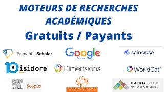 Bases de données et moteurs de recherches académiques : gratuits/payants