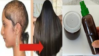 spray it on your hair for 2 days and your hair will grow like crazy without stopping