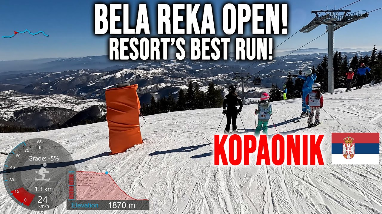 [4K] Skiing Kopaonik, Best Run Bela Reka Groomed & Gondola Brzeće-Mali Karaman, Serbia, GoPro HERO11