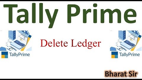Tally Prime : Delete Ledger | How to delete ledger in TallyPrime