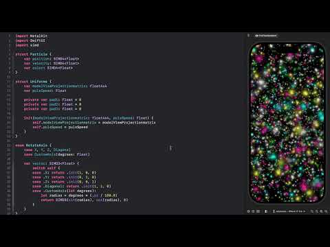Interactive 3D Particle Sphere | Swift, MetalKit & Compute Shaders