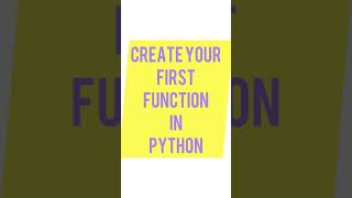 Functions in python