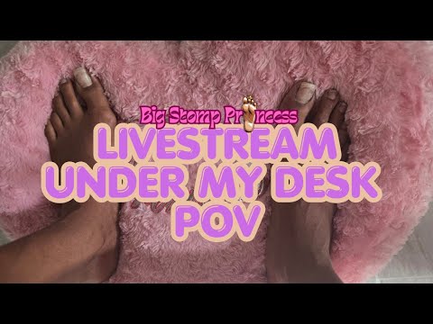 Live Under My Desk Cam! 🦶🏾🎥 #giantessfeet #barefoot #bigfeet