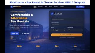 RideCharter - Bus Rental &amp; Charter Services HTML5 Template