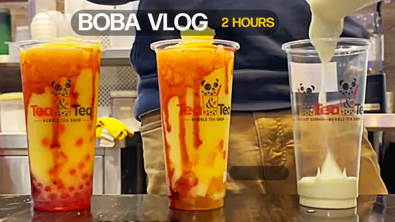 Making Bubble Tea At Boba Shop 2 Hour Compilation | Boba Café Vlog ...