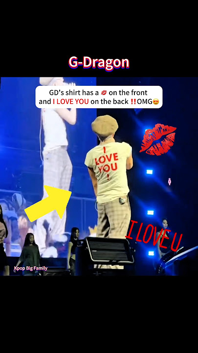 GD's shirt has a 💋 on the front and I LOVE YOU on the back ‼️OMG😍 Hong Kong - Sound Check (Day 1)