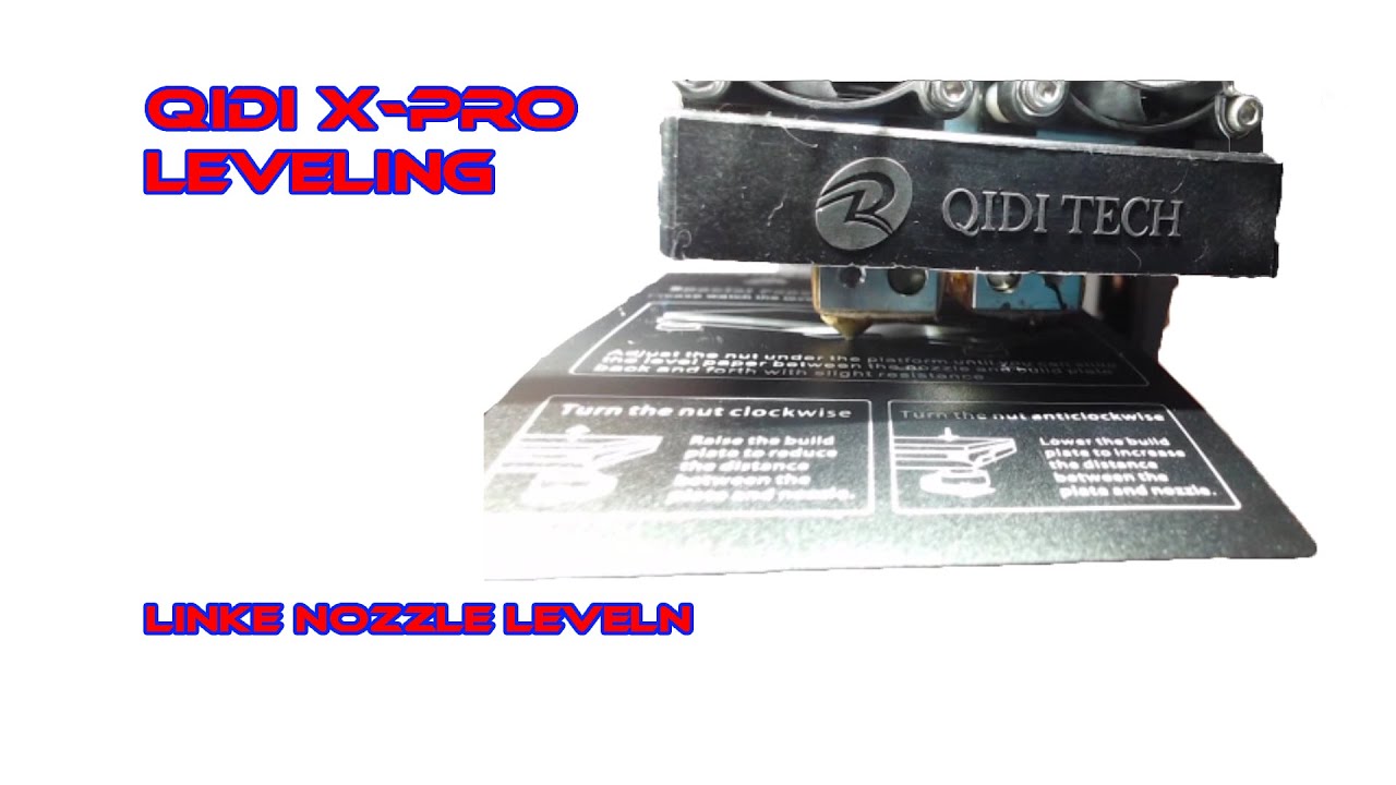 Qidi Tech X-Pro Leveling - YouTube