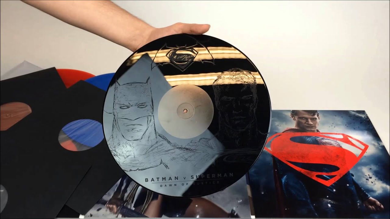 Batman v. Superman: Dawn of Justice 30 sec vinyl 3LP unboxing - YouTube