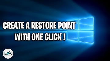 How to create a restore point with ONE click!