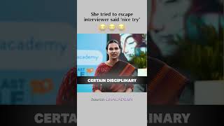 Sir smiled, But she did a nice try 😁 | UPSC interview