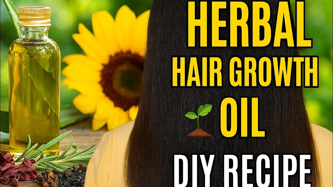 How to make Powerful Herbal Infused Hair Growth Oil | DIY Scalp & Hot Oil Treatment Blend 🌿”
