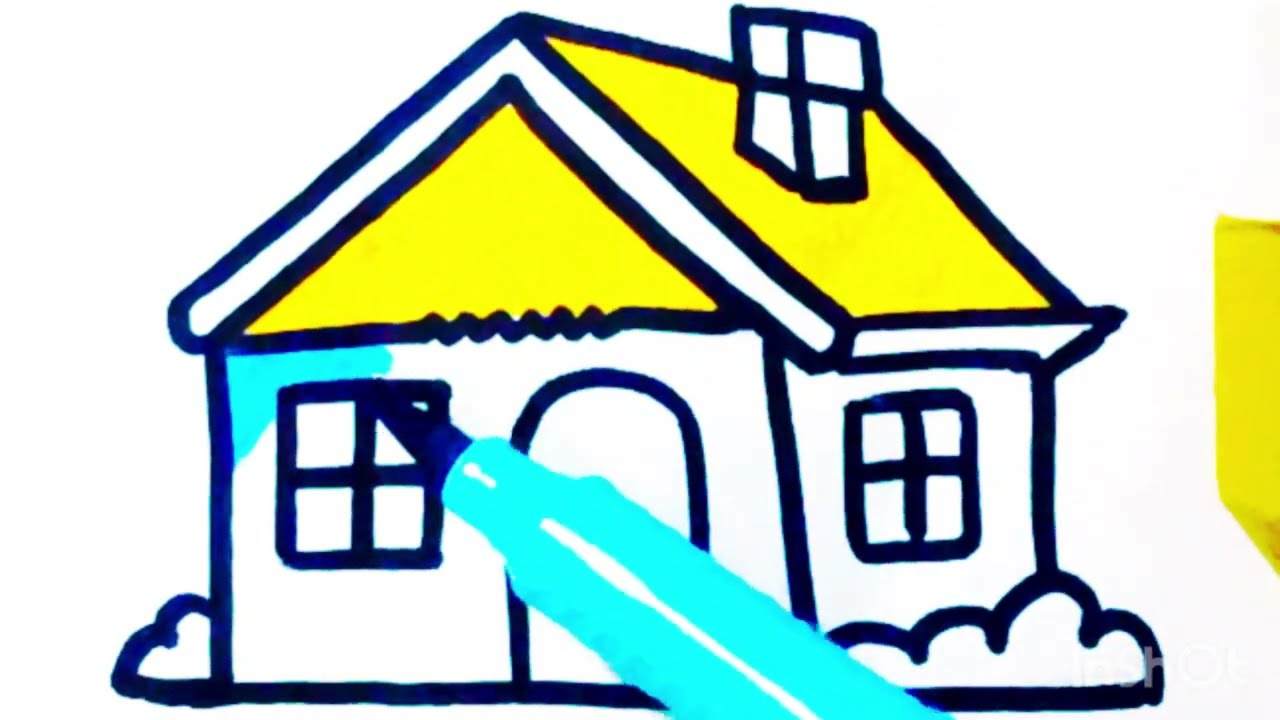 How to draw a house || house drawing easy ||How to make a drawing of a house. 