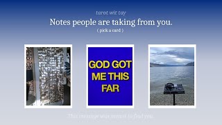 What NOTES are people taking from YOU?! 📝 PICK A CARD