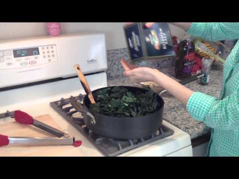 Sautéed Kale and Spinach with Roasted Cherry Tomatoes and Sweet Potatoes