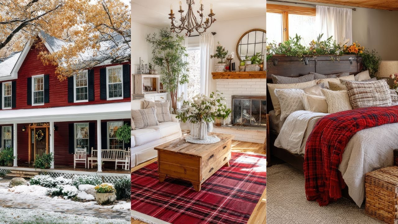 Экскурсия по фермерскому дому Little Red Country | Уютный декор в стиле коттеджкор для любого сез...