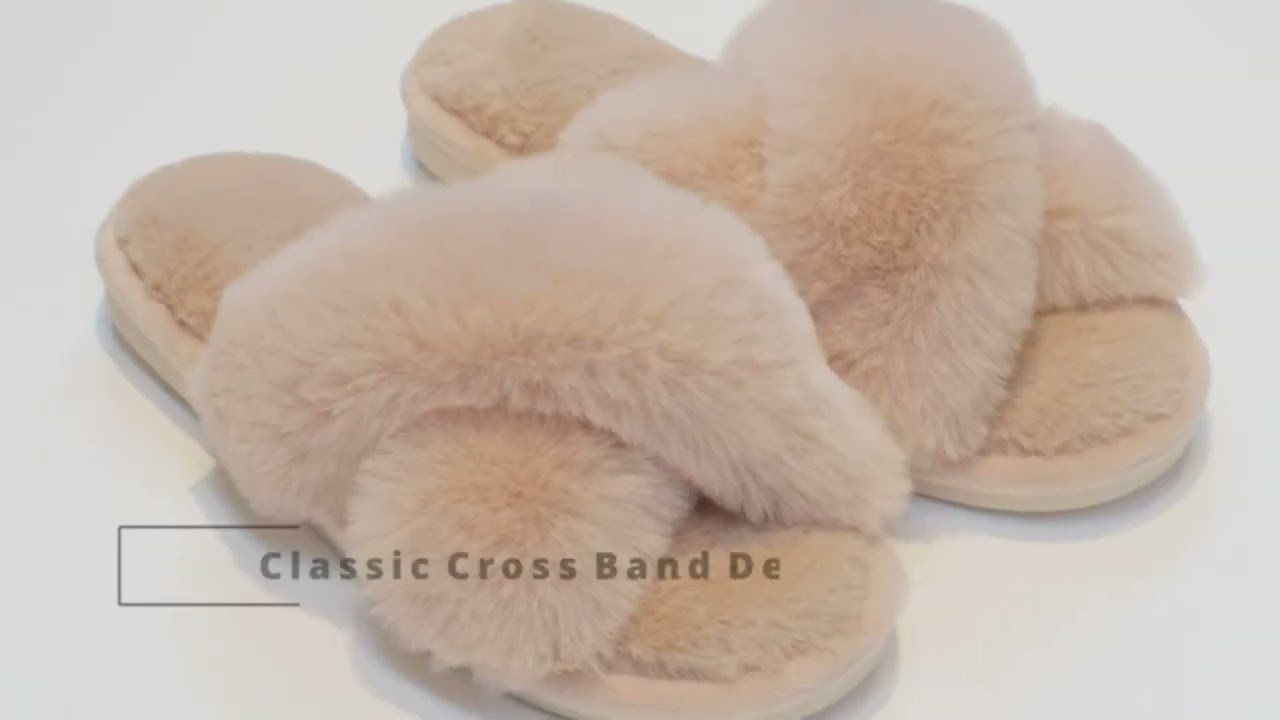 COZIEST OPEN-TOE SLIPPERS: Parlovable Cross Band Slippers
