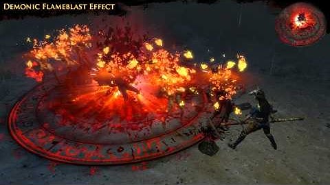 Path of Exile - Demonic Flameblast Effect