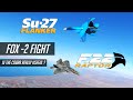 DCS: F-22 Raptor Mod Vs Su-27 Flanker Fox-2 Dogfight