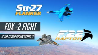 DCS: F-22 Raptor Mod Vs Su-27 Flanker Fox-2 Dogfight