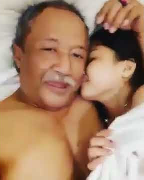 Young Lady & Old man Kissing Scene