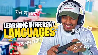 RANDOMS TEACHING ME DIFFERENT LANGUAGES..?! | Funny BGMI Highlights | sc0ut