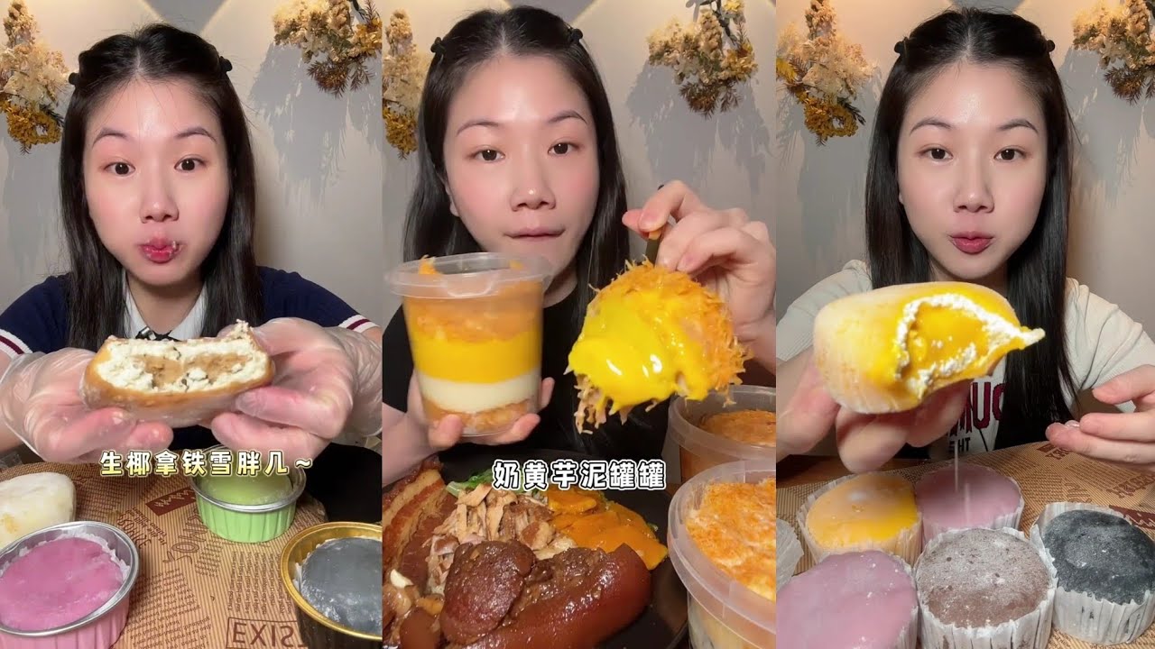 ASMR EATING DELICIOUS ASIAN DESSERTS MUKBANG | SATISFYING SWEETS REVIEW