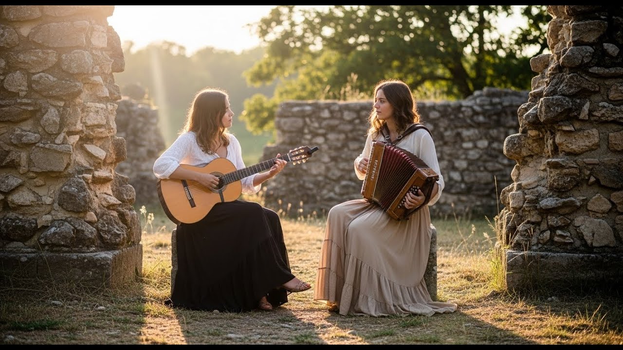 地中海の穏やかな雰囲気スペインギターとアコーディオンによるリラックス音楽 for relaxation and warm ambience