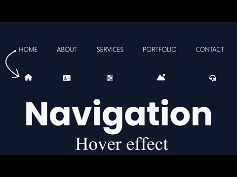 Animated Navigation Menu Bar using HTML CSS | Menu Hover Animation