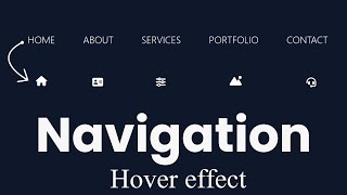 Animated Navigation Menu Bar using HTML CSS | Menu Hover Animation