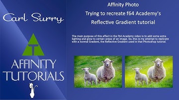 Affinity Photo – Trying to recreate f64 Academy Reflective Gradient tutorial