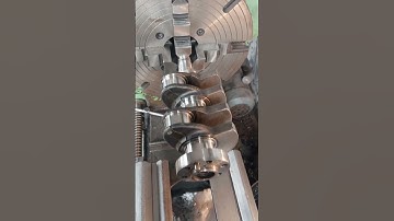 Crankshaft polish #lathemachine #working