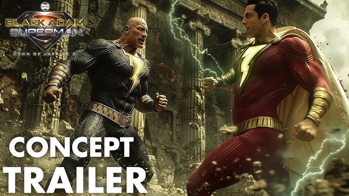 Black Adam V Superman: Dawn of Justice 2 (2026) First Trailer | Dwayne  Johnson, Henry Cavill concept