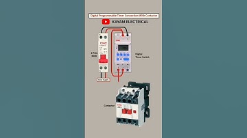 digital programmable timer connection with contactor #shorts #youtubeshorts #electrical