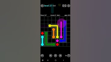 How To Solve Flow Free Blue Pack Level 21 8x8 Board Medium Walk Through Solution Walkthrough