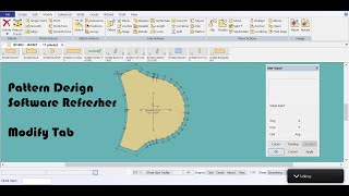 Accumark Pattern Design Software Refresher - Modify Tab