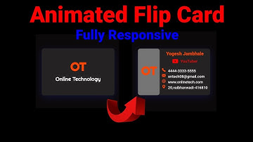 How to responsive animated flip card | business card | using HTML and CSS |