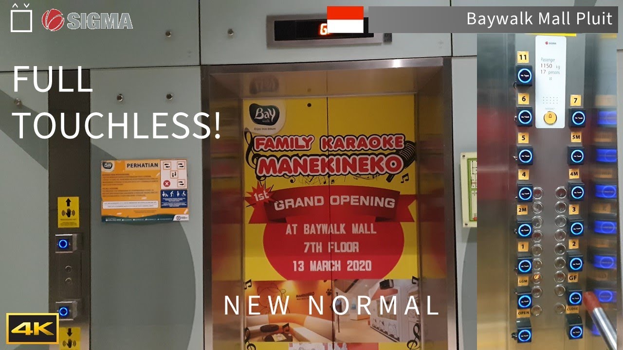 FULL TOUCHLESS! New Normal on the Sigma Elevators at Baywalk Mall, Jakarta (Ballroom Access)