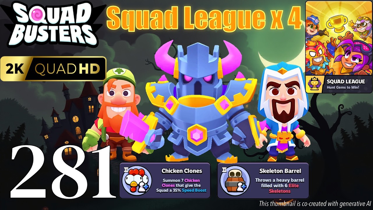 Squad Busters - Walkthrough Gameplay Part 281 - Pekka, Greg, Wizard - Squad League x 4